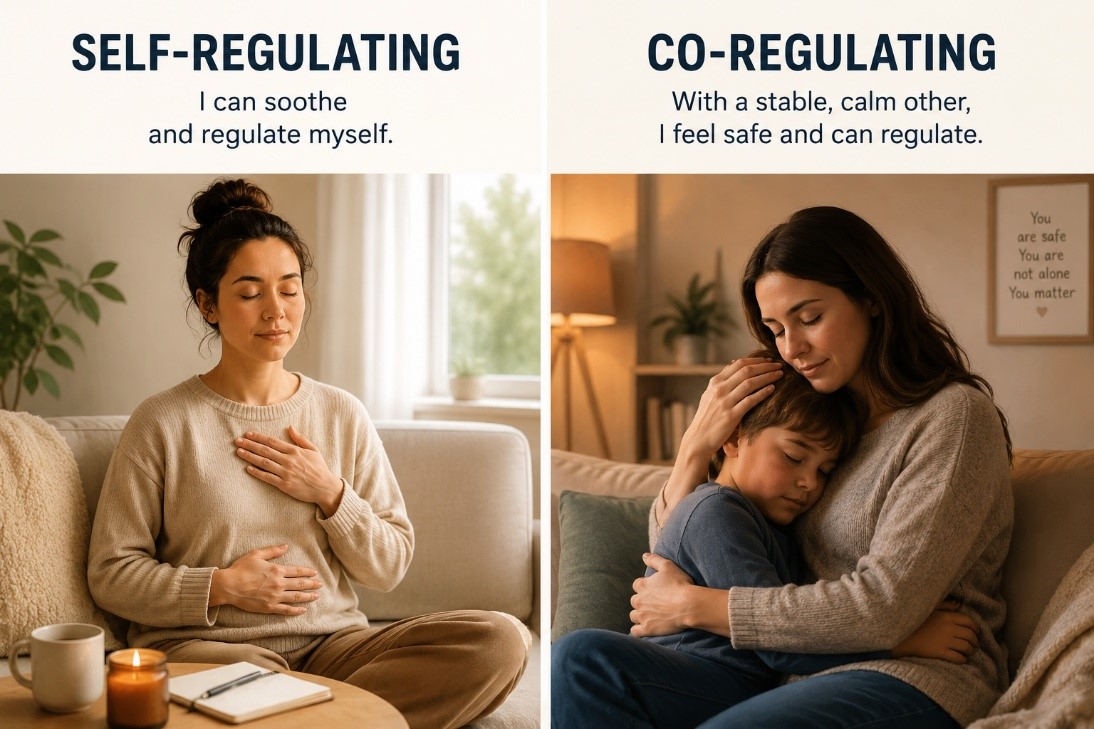 Self-regulation and co-regulation as different ways of managing overwhelming emotions